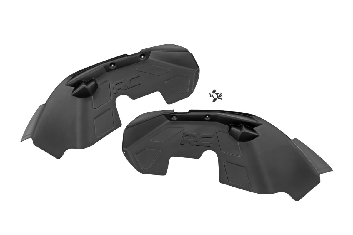 Jeep Wrangler Unlimited Front Wheel Well Liners - Rough Country - Black - '07-'18